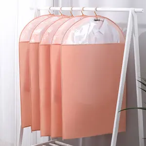 Hot Sell Storage Dress Clothes Suit Cover Pvc Garment Bag With Hanging Hook Dress Cover Bag