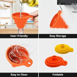Hot Sale Snyno Eco-Friendly Silicone Scoop Small Mini Foldable <strong>Funnel</strong> Kitchen <strong>Scooper</strong> - Product Image 4