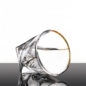 Verres à whisky carrés modernes en verre taillé à la main, transparents, pour les fêtes - Product Image 6