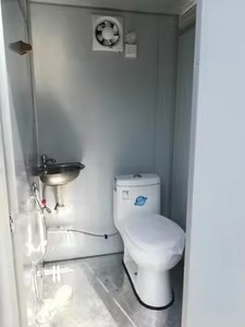 Baño Portátil Prefabricado en Contenedor, Inodoro Portátil para Obras de Construcción - Product Image 6