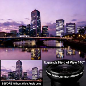 เลนส์มุมกว้างพิเศษ Factory Hot HD 37 มม. 0.45x พร้อมเลนส์ซูเปอร์มาโคร 12.5x สำหรับสมาร์ทโฟน ชุดเลนส์กล้องโทรศัพท์ - Product Image 3