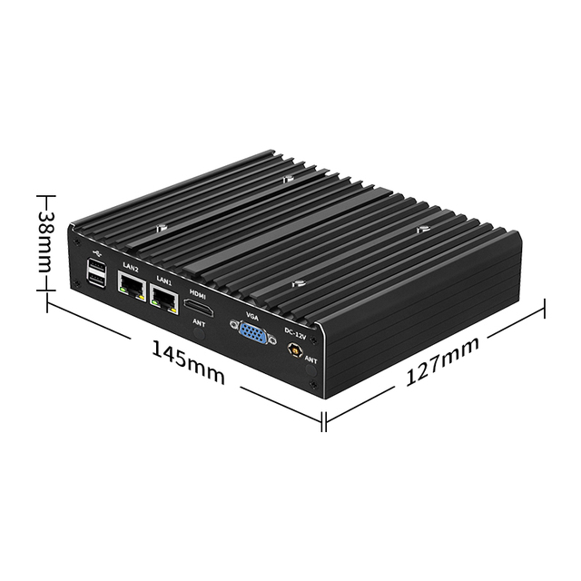 New Intel NUC Computer N150 Industrial Mini PC 2*LAN 2*COM DDR4 Network Internal WIFI With VGA HDMI Display