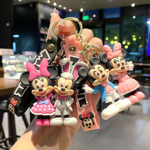 Lovely Cartoon Mouse Keychain Bag Pendant Promotional Gifts Wholesale <b>Accessories</b> Key Chain 3D <b>Doll</b> Keyrings Custom Anti-Lost - Product Image 3