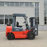 Chariot élévateur à fourche GPL/propane 3-3,0 tonnes avec moteur Kubota EPA, essence/gaz, 4 roues, à combustion interne, RUMLIFT FG30L, mât à deux étages