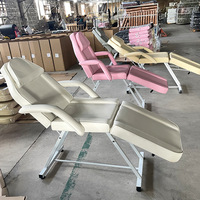 Table de massage esthétique multifonction portable pour tatouage et cils, pliable et réglable pour SPA et salon de beauté