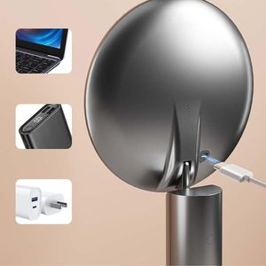Custom Color Personalized Single-Sided Rechargeable Illuminated Round LED <b>Lighted</b> <b>Vanity</b> Makeup <b>Mirror</b> - Product Image 2