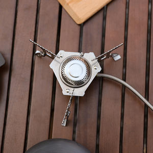 Réchaud de camping portable d'extérieur, brûleur pliable argenté avec allumage électronique HM 103, réchaud à gaz séparé - Product Image 4