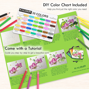 Kalour nóng bán cao cấp thực vật màu bút chì với màu sắc rực rỡ trong hộp giấy cho phác thảo và vẽ như nguồn cung cấp nghệ thuật - Product Image 5