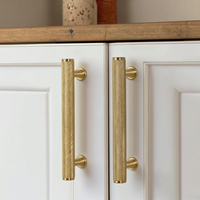 Offre Spéciale poignée d'armoire en laiton satiné moletage réglable accessoires de meubles durables écologiques bouton de traction armoire cuisine