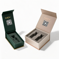 Boîte d'emballage de luxe magnétique personnalisée avec logo, faite à la main, pour flacons de peptides, 3ml 10ml, ensemble de flacons à fente simple ou double, boîtes rigides de haute qualité