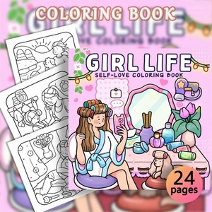 Libro da disegno a matita per <span class=keywords><strong>ragazze</strong></span> con pagine da colorare rosa rilassanti e disegni creativi di graffiti 20x20cm - Product Image 1