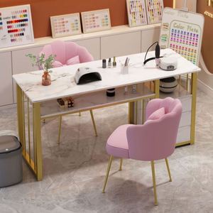 Meubles de <span class=keywords><strong>salon</strong></span> de beauté professionnel pour les ongles, MDF, table de tatouage des sourcils, tables de manucure avec armoire et tiroirs - Product Image 3
