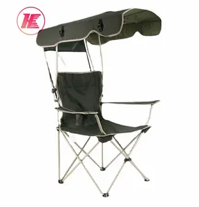 Sedia da campeggio portatile sedia da spiaggia con tenda a baldacchino sedie da pesca leggere pieghevoli