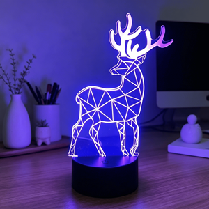Smart Factory Led Acrylic Lamps Cute Cat Deer 3D Night <b>Light</b> Children's Gift Collection Home Decor Animal <b>Lights</b> Lamp - Product Image 4