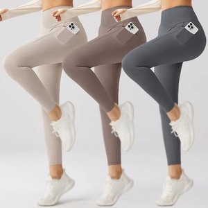 Wholesale Women Yoga <b>Leggings</b> <b>with</b> <b>Pockets</b> High Waist Breathable Fitness Pants Custom Logo Gym Tights - Product Image 6