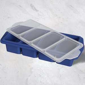 Parfait pour congeler des cubes de soupe, bac de congélation avec couvercle, moules en silicone pour congélation de soupe de 1 tasse avec couvercles - Product Image 1