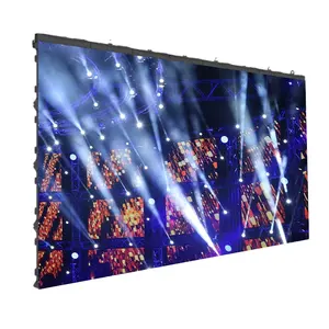 易于快速安装6x3m发光二极管舞台背景视频墙板P2 P3 P4高灰度高清发光二极管显示屏出租使用