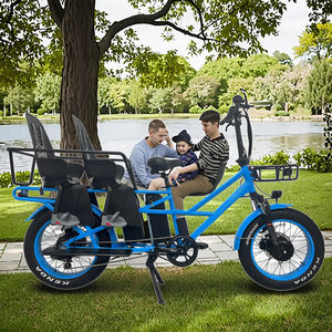 Vélo électrique de livraison de marchandises à 2 roues avec 2 sièges pour bébés - Product Image 4