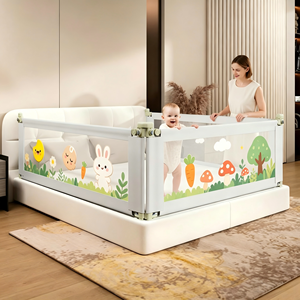 Barrières de sécurité pour lit bébé faciles à installer, lot de 3, barrière de lit sans interstice, compatible avec les matelas Queen et King pour les tout-petits - Product Image 3