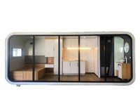 Capsule de bureau modulaire et mobile de 6 m : Élégante cabine préfabriquée pour bureau, hôtel ou appartement