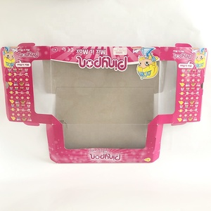 Hộp Quà Giấy Tráng 400G Với Búp Bê Tự Làm Bằng Nhựa PVC Trong Suốt Lớn Màu Đỏ Có Cửa Sổ - Product Image 5