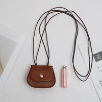 Mini sac bandoulière vintage en cuir PU, petite pochette pour femmes, porte-écouteurs, porte-monnaie, pochette pour collier