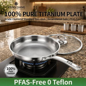 Set di Pentole da Cucina OEM Antiaderenti in Titanio con Manico in Acciaio Triplo, Compatibili con Induzione, con Coperchio in Vetro - Product Image 2
