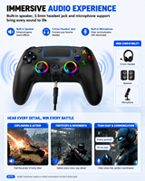 Manette de jeu sans fil RGB pour P5/PC/iOS/Android, double vibration, gâchettes adaptatives, manette de jeu pour les fêtes, cadeau pour enfants et adultes