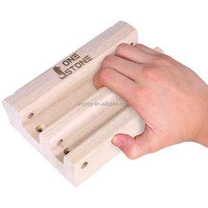One Stone Beliebtes Outdoor Tragbares Holz-Kletterboard in Grau für Fingertraining - Product Image 5