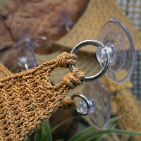 Hamac triangulaire pour lézards en corde de coton tressée à la main avec ventouses puissantes, lit durable et respirant pour dragons barbus, hamac pour reptiles