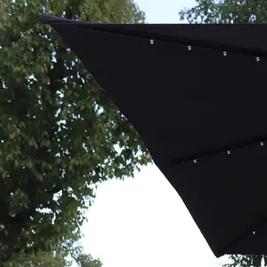 Großhandel großer kommerzieller Solar-Schirmstand Terrassen-Schirmonschirm Outdoor LED römischer Pemisula-Schirmonschirm
