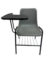 Tablette d'écriture OK-505XNS, support pour tablette, coque en PP mat, siège rembourré, chaise d'école et de formation, capacité de 600 lb avec tablette d'écriture