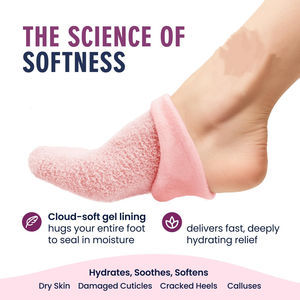 Calcetines de Gel Hidratantes para Hombres y Mujeres, Tratamiento para Pies Secos y Talones Agrietados con Manteca de Karité y Aceite de <span class=keywords><strong>Rosas</strong></span> - Product Image 2