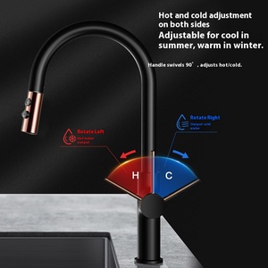 Grifo de Cocina de Latón de Estilo Moderno <span class=keywords><strong>con</strong></span> <span class=keywords><strong>Sensor</strong></span> Táctil y una Sola Manija, Grifo Extraíble <span class=keywords><strong>para</strong></span> Fregadero <span class=keywords><strong>con</strong></span> Agua Fría y Caliente - Product Image 2