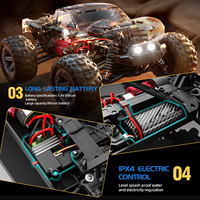 Voiture tout-terrain télécommandée 4x4 de qualité hobby 1/14, haute vitesse, résistante aux éclaboussures, ESC 30A, suspension indépendante, coque en PVC, camion RC 2.4G