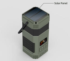 Radio meteorológica de emergencia portátil multibanda con manivela solar y linterna LED para supervivencia - Product Image 3