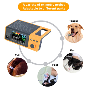 Thú Y Xách Tay Vital Dấu Hiệu Màn Hình Xung Oximeter Spo2 Độ Bão Hoạn Nibp Temp Cầm Tay Vet Màn Hình Cho Mèo Chó Ngựa Vật Nuôi - Product Image 6