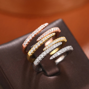 Anello aperto semplice da donna, stile regolabile, accessorio elegante da indossare ogni giorno - Product Image 2