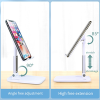 Support de bureau pliable anti-tremblement avec logo personnalisé, support de téléphone portable/tablette réglable personnalisé, cadeau promotionnel