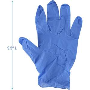 Gants de sécurité jetables en nitrile bleu Boardwalk 4 Mil, usage général, 100 par boîte - Product Image 1