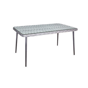 Muebles de jardín, conjunto de comedor para jardín, grupo de asientos LIMA gris de 5 piezas con cojines, para terraza, balcón o jardín. - Product Image 2