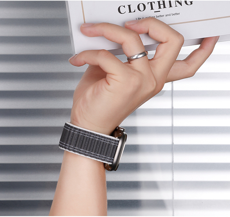 New Woven Nylon Loop Watch Strap for Apple Watch Series 10/9/8/7 Band 46mm 49mm 45mm 44mm Bracelet Ultra Wristband Belt Sports