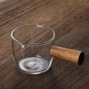 Tasse à café expresso Tasse à mesurer le lait en verre avec poignée