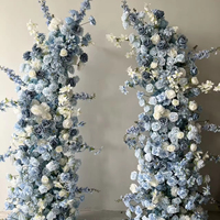 L-R502 Promotion : Arche de fleurs artificielles colorées en forme de corne de haute qualité pour décoration de scène de mariage