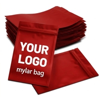 Sacs refermables en plastique blanc avec logo personnalisé, pochette anti-odeur en aluminium, sac Mylar 3,5, sac plat noir mat double face pour emballage