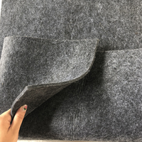 Vente directe usine – Tapis de présentation uni 100 % polyester noir respirant et antibactérien, feutre aiguilleté antidérapant pour doublure de chaussures