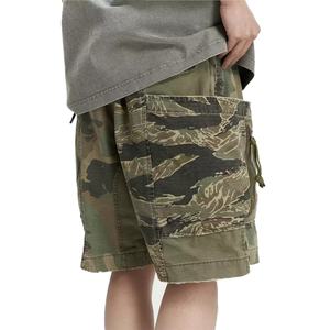 กางเกงขาสั้นคาร์โก้ผ้าฝ้ายคุณภาพสูงสั่งทำขายส่ง กางเกงขาสั้นทรงหลวมแบบลำลอง กางเกงเบอร์มิวดา กางเกงขาสั้นลายพรางสำหรับผู้ชาย - Product Image 5