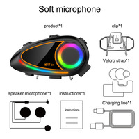 LDQ Soft Label SetK17-2X Casque de moto pour kit oreillette universel compatible interphone tiers étanche