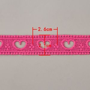 Nhà Máy 2.1Cm Hình Trái Tim Ren Rỗng Mã Vạch Tự Làm Trẻ Em Của Và Phụ Nữ Của Quần Áo Trang Trí Phụ Kiện Không Đàn Hồi Ren - Product Image 3