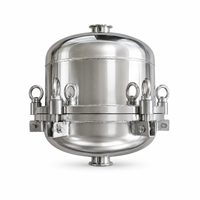 Boîtier de filtre sanitaire en acier inoxydable 316L de qualité alimentaire, filtre liquide sphérique à ouverture rapide pour la transformation des boissons et des produits laitiers